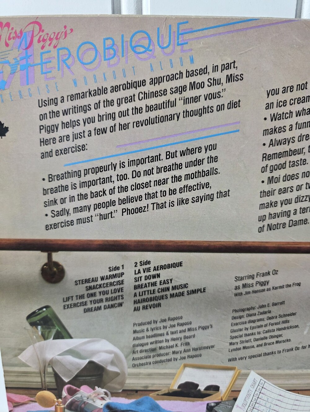 Vintage Miss Piggy's Aerobique Exercise Album Warner Bros 1982 Vinyl LP Record - Picture 5 of 15